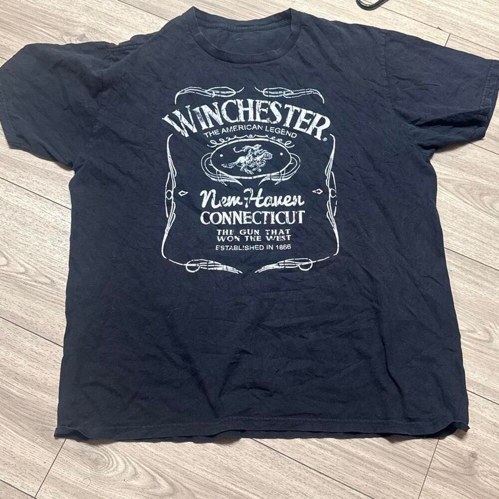 Unbranded Men's Black and Navy T-shirt
